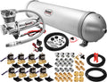 VIXEN AIR VXX3804H/4850C AIR SUSPENSION KIT FOR TRUCK/CAR BAG/AIR RIDE/SPRING. ON BOARD SYSTEM, 200PSI COMPRESSOR, 5 GALLON ALUMINUM TANK image 0