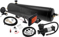 VIXEN HORNS VXO4830AB/1264YB SINGLE TRUMPET TRAIN AIR HORN BLACK WITH 3 GALLON ALUMINUM TANK AND 200 PSI COMPRESSOR image 0