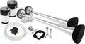 VIXEN HORNS VXH2112C/P DUAL TRUMPET TRAIN AIR HORN KIT WITH COVERS CHROME COLOR image 0