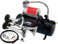VIXEN HORNS VXO8530/3311 TRIPLE TRUMPET TRAIN AIR HORN CHROME PLATED WITH 1.5 GALLON TANK AND 150 PSI COMPRESSOR image 0