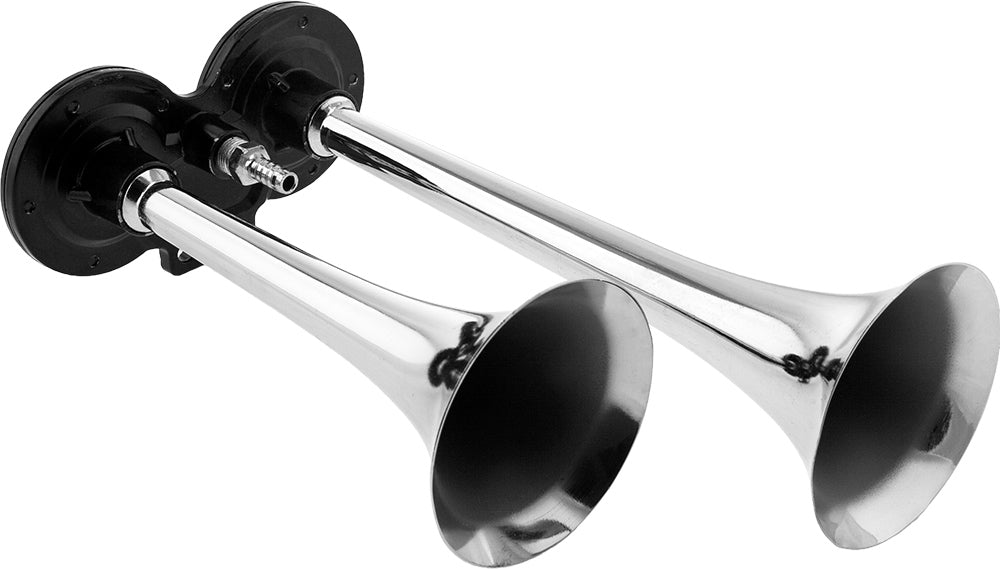 VIXEN HORNS VXH2311DC DUAL TRUMPET TRAIN AIR HORN KIT CHROME COLOR image 1