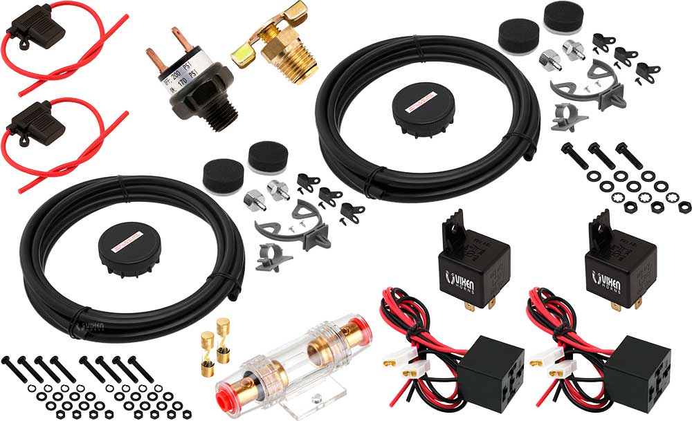 VIXEN AIR VXO4840DB 4 GALLON STEEL PANCAKE AIR TANK WITH DUAL 200 PSI AIR COMPRESSOR ONBOARD AIR SYSTEM image 7