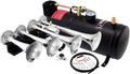 VIXEN HORNS VXO8210/4124C QUAD TRUMPET TRAIN AIR HORN CHROME PLATED WITH 1 GALLON TANK AND 150 PSI COMPRESSOR image 0
