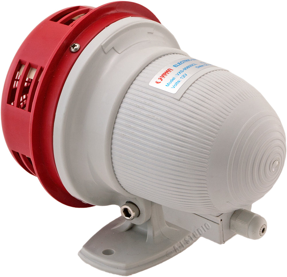 VIXEN HORNS VXS-9080SCL MOTOR DRIVEN ELECTRIC SIREN RED/GRAY image 1