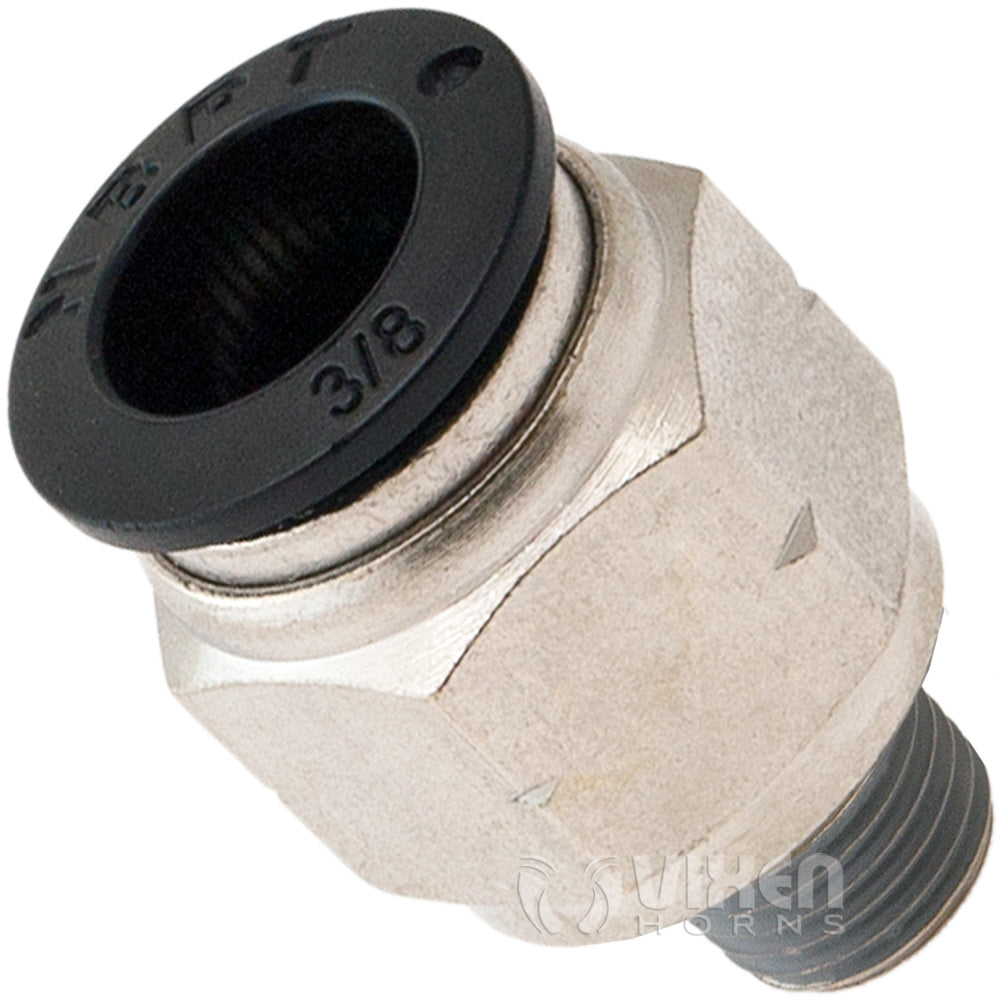 VIXEN HORNS VXA7318-4 1/8" NPT MALE PUSH TO CONNECT STRAIGHT PNEUMATIC FITTING FOR 3/8" OD HOSE (4 PACK) image 1