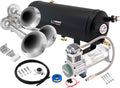 VIXEN HORNS VXO8315/3114C TRIPLE TRUMPET TRAIN AIR HORN CHROME PLATED WITH 1.5 GALLON TANK AND 200 PSI COMPRESSOR image 0