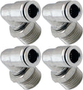 VIXEN AIR VXA2123-4 1/2" NPT MALE TO PUSH TO CONNECT (PTC) FOR 3/8" OD HOSE SWIVEL ELBOW (4 PACK) image 0