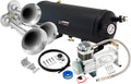 VIXEN HORNS VXO8115/3114 TRIPLE TRUMPET TRAIN AIR HORN CHROME PLATED WITH 1.5 GALLON TANK AND 150 PSI COMPRESSOR image 0