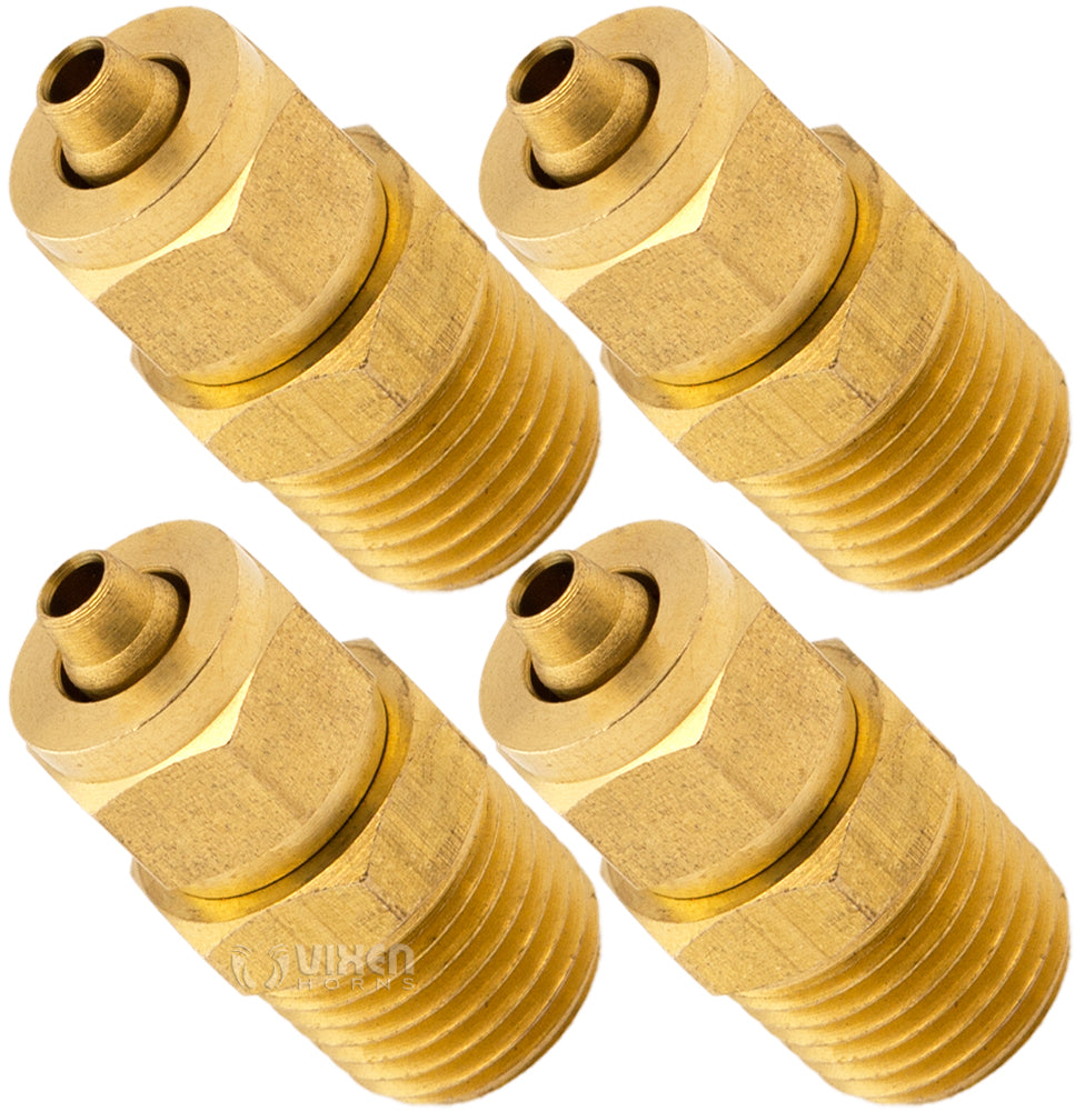 VIXEN HORNS VXA7714-4 1/4" NPT MALE COMPRESSION FITTING FOR 3/8" OD HOSE (4 PACK) image 0