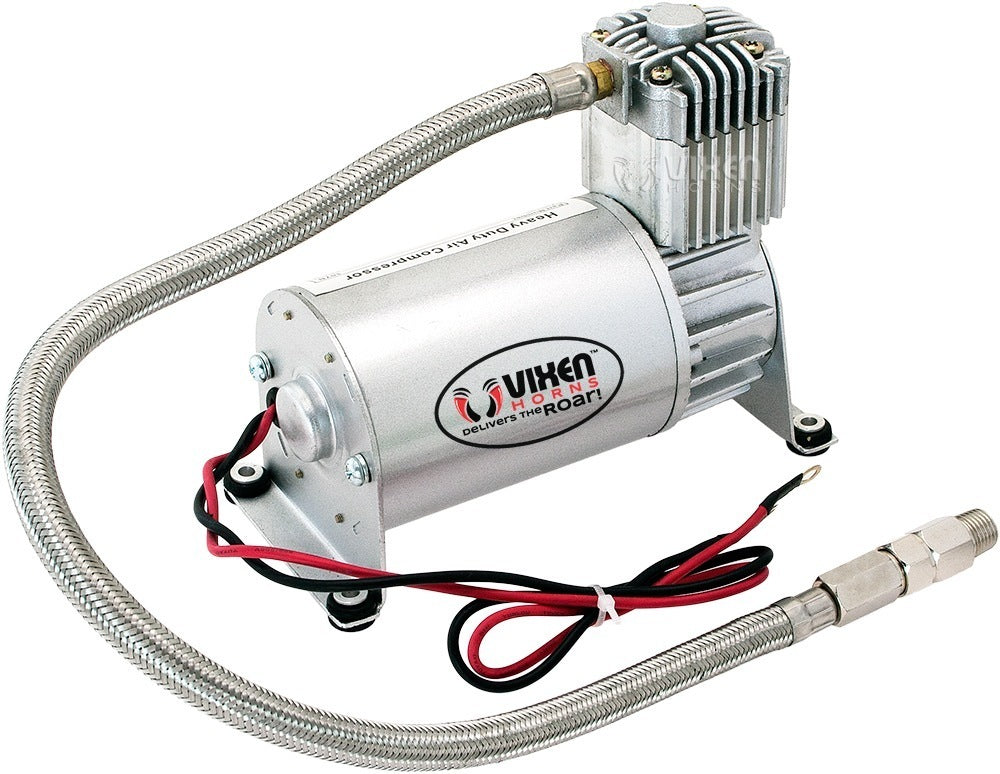VIXEN HORNS VXO8715/3311B TRIPLE TRUMPET TRAIN AIR HORN BLACK WITH 1.5 GALLON TANK AND 150 PSI COMPRESSOR image 5