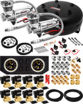 VIXEN AIR VXX3805GB/4840DC AIR SUSPENSION KIT FOR TRUCK/CAR BAG/AIR RIDE/SPRING. ON BOARD SYSTEM, DUAL 200PSI COMPRESSOR, 4 GALLON TANK image 0