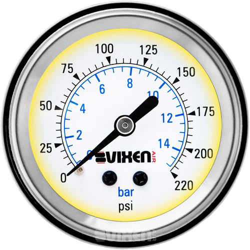 VIXEN AIR VXA7212LW 2" SINGLE NEEDLE AIR PRESSURE GAUGE WHITE image 0
