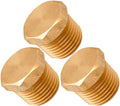 VIXEN HORNS VXA7538-3 3/8" NPT BRASS HEX HEAD MALE PLUG (3 PACK) image 0