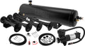 VIXEN HORNS VXO4830AB/4124XB QUAD TRUMPET TRAIN AIR HORN BLACK WITH 3 GALLON ALUMINUM TANK AND 200 PSI COMPRESSOR image 0