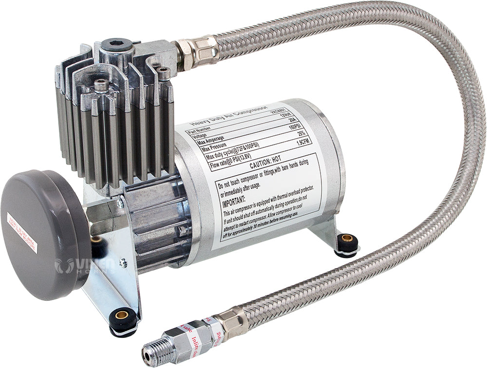 VIXEN HORNS VXO8815/3114B TRIPLE TRUMPET TRAIN AIR HORN BLACK WITH 1.5 GALLON TANK AND 150 PSI COMPRESSOR image 4