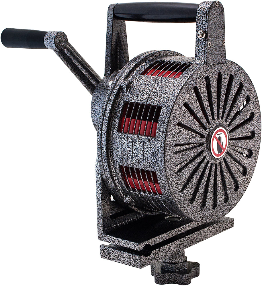 VIXEN HORNS VXS-1200MB HEAVY DUTY HAND CRANK ALARM AIR RAID SIREN GRAY image 1