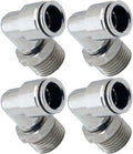 VIXEN AIR VXA2121-4 1/2" NPT MALE TO PUSH TO CONNECT (PTC) FOR 1/2" OD HOSE SWIVEL ELBOW (4 PACK) image 0