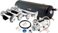 VIXEN HORNS VXO8330/4124C QUAD TRUMPET TRAIN AIR HORN CHROME PLATED WITH 3 GALLON TANK AND 200 PSI COMPRESSOR image 0