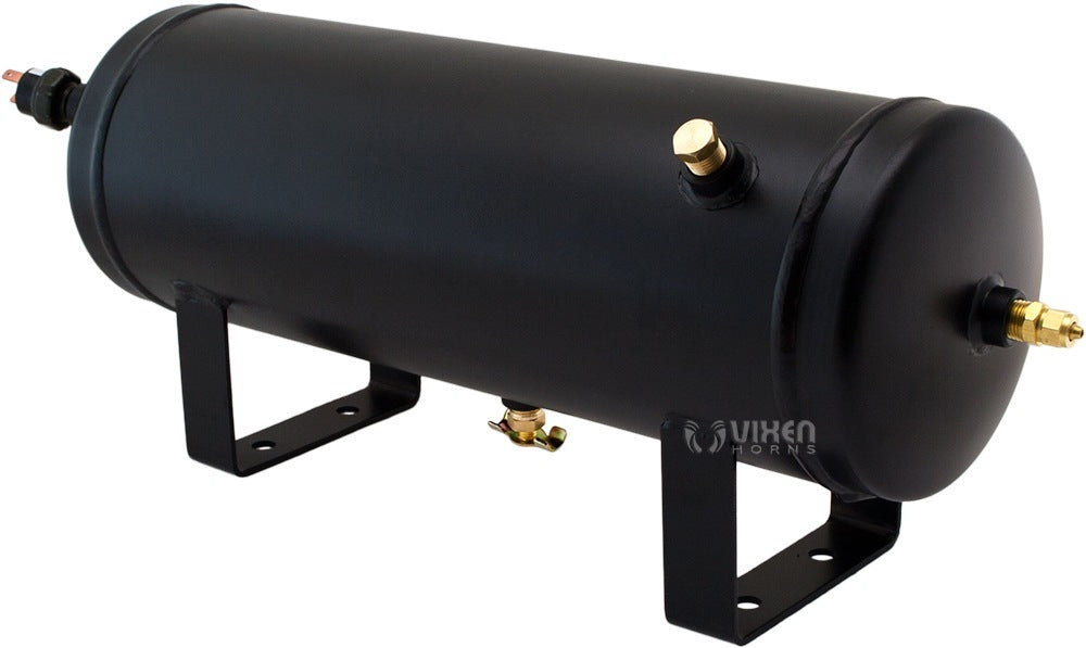 VIXEN HORNS VXO8315/3118B TRIPLE TRUMPET TRAIN AIR HORN BLACK WITH 1.5 GALLON TANK AND 200 PSI COMPRESSOR image 8