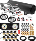 VIXEN AIR VXX1208GW/4852DC AIR SUSPENSION KIT FOR TRUCK/CAR BAG/AIR RIDE/SPRING. ON BOARD SYSTEM, DUAL 200PSI COMPRESSOR, 5 GALLON TANK image 0