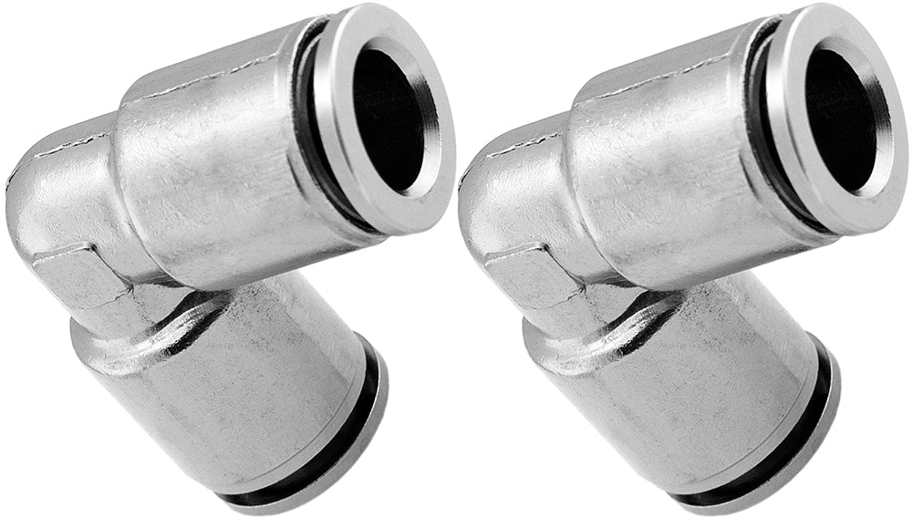 VIXEN AIR VXA8138-2 PUSH TO CONNECT (PTC) UNION ELBOW PNEUMATIC FITTING FOR 3/8" OD HOSE (2 PACK) image 0