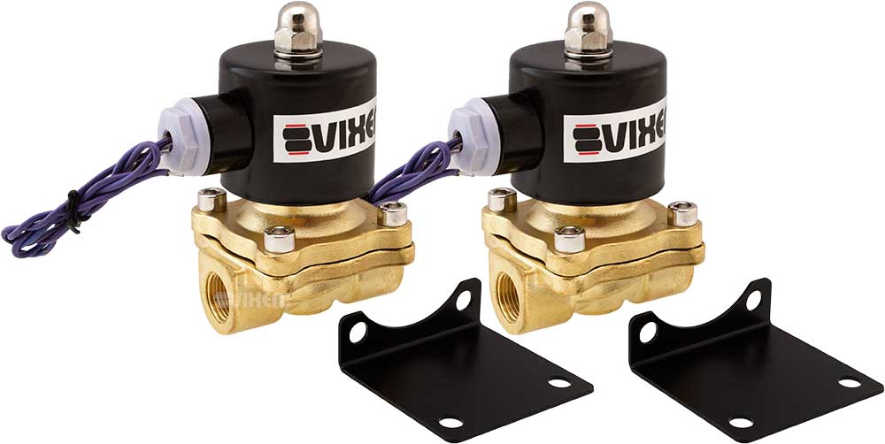 VIXEN AIR VXF2038-2 12V 3/8" NPT HIGH FLOW ELECTRIC AIR VALVE (2-PACK) image 0