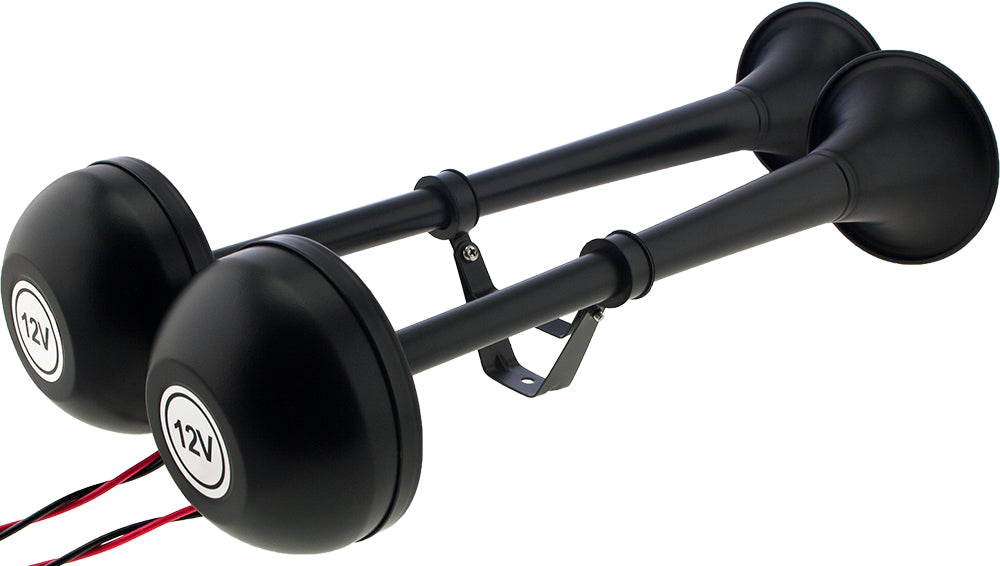 VIXEN HORNS VXH2112MAR-B MARINE GRADE STAINLESS STEEL ELECTRIC AIR HORN BLACK image 3