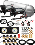 VIXEN AIR VXX3804GW/4850DB AIR SUSPENSION KIT FOR TRUCK/CAR BAG/AIR RIDE/SPRING. ON BOARD SYSTEM, DUAL 200PSI COMPRESSOR, 5 GALLON ALUMINUM TANK image 0