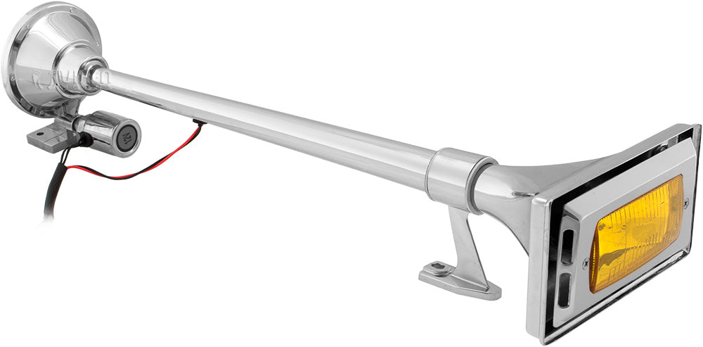 VIXEN HORNS VXO8350/1264Y SINGLE TRUMPET TRAIN AIR HORN CHROME PLATED WITH 5 GALLON TANK AND 200 PSI COMPRESSOR image 1