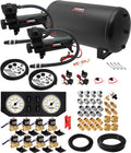 VIXEN AIR VXX1208GW/4863DB AIR SUSPENSION KIT FOR TRUCK/CAR BAG/AIR RIDE/SPRING. ON BOARD SYSTEM, DUAL 200PSI COMPRESSOR, 6 GALLON TANK image 0