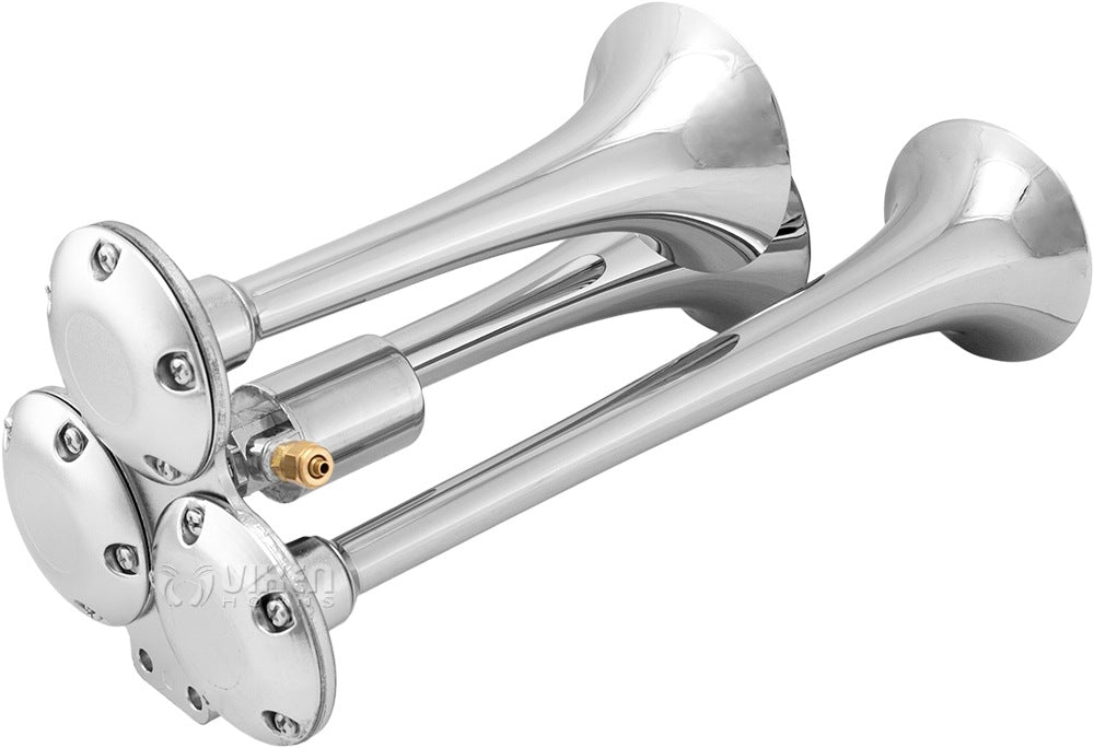 VIXEN HORNS VXO8350/3114C TRIPLE TRUMPET TRAIN AIR HORN CHROME