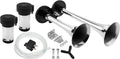 VIXEN HORNS VXH2311DC DUAL TRUMPET TRAIN AIR HORN KIT CHROME COLOR image 0