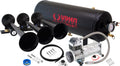 VIXEN HORNS VXO8325/3118B TRIPLE TRUMPET TRAIN AIR HORN BLACK WITH 2.5 GALLON TANK AND 200 PSI COMPRESSOR image 0