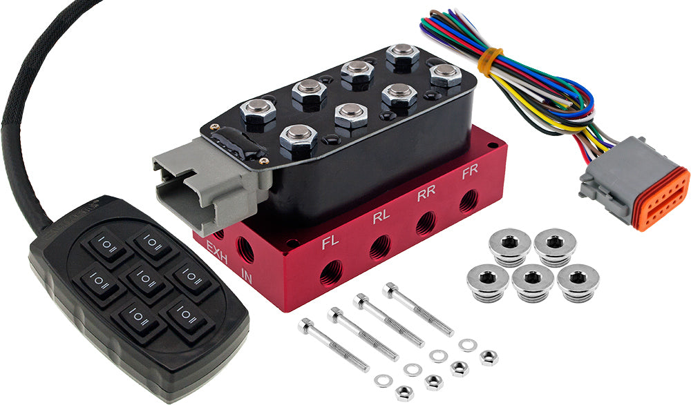 VIXEN AIR VXF4CM14BPRO 12V 1/4" NPT SUSPENSION MANIFOLD WITH 7-SWITCH CONTROLLER image 0