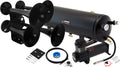 VIXEN HORNS VXO8330B/4318B QUAD TRUMPET TRAIN AIR HORN BLACK WITH 3 GALLON TANK AND 200 PSI COMPRESSOR image 0