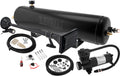 VIXEN HORNS VXO4830AB/1264B SINGLE TRUMPET TRAIN AIR HORN BLACK WITH 3 GALLON ALUMINUM TANK AND 200 PSI COMPRESSOR image 0