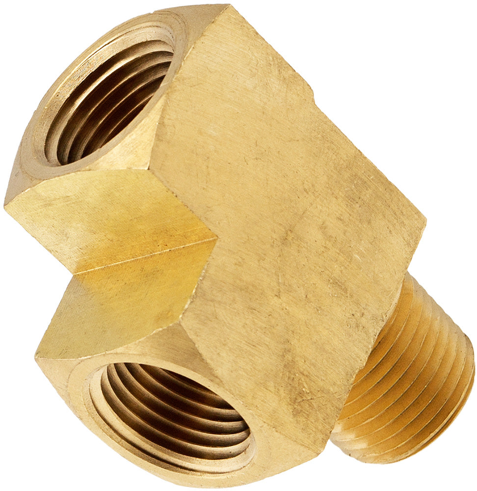 VIXEN HORNS VXA7612-6 1/2" NPT MALE (1) X 1/2" NPT FEMALE (2) TEE BRASS FITTING (6 PACK) image 1