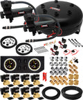 VIXEN AIR VXX1209GB/4840DB AIR SUSPENSION KIT FOR TRUCK/CAR BAG/AIR RIDE/SPRING. ON BOARD SYSTEM, DUAL 200PSI COMPRESSOR, 4 GALLON TANK image 0