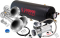 VIXEN HORNS VXO8325/3114 TRIPLE TRUMPET TRAIN AIR HORN CHROME PLATED WITH 2.5 GALLON TANK AND 200 PSI COMPRESSOR image 0
