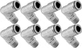 VIXEN AIR VXA2438-8 1/4" NPT MALE TO PUSH TO CONNECT (PTC) FOR 3/8" OD HOSE SWIVEL ELBOW (8 PACK) image 0