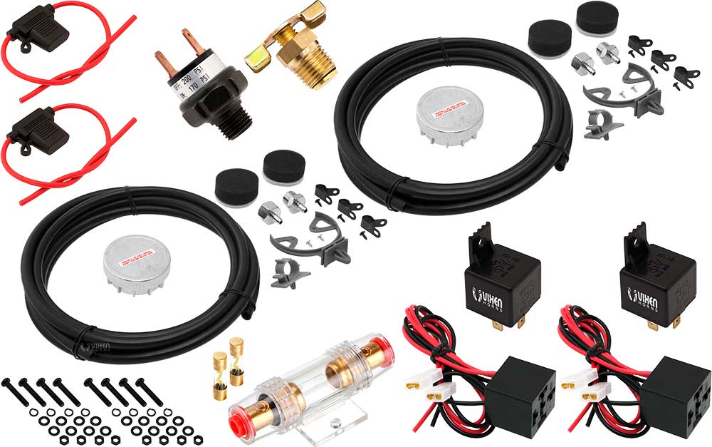 VIXEN AIR VXO4850DC 5 GALLON ALUMINUM AIR TANK WITH DUAL 200 PSI AIR COMPRESSOR ONBOARD AIR SYSTEM image 8