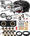 VIXEN AIR VXX3804GB/4840DC AIR SUSPENSION KIT FOR TRUCK/CAR BAG/AIR RIDE/SPRING. ON BOARD SYSTEM- DUAL 200PSI COMPRESSOR, 4 GALLON TANK image 0