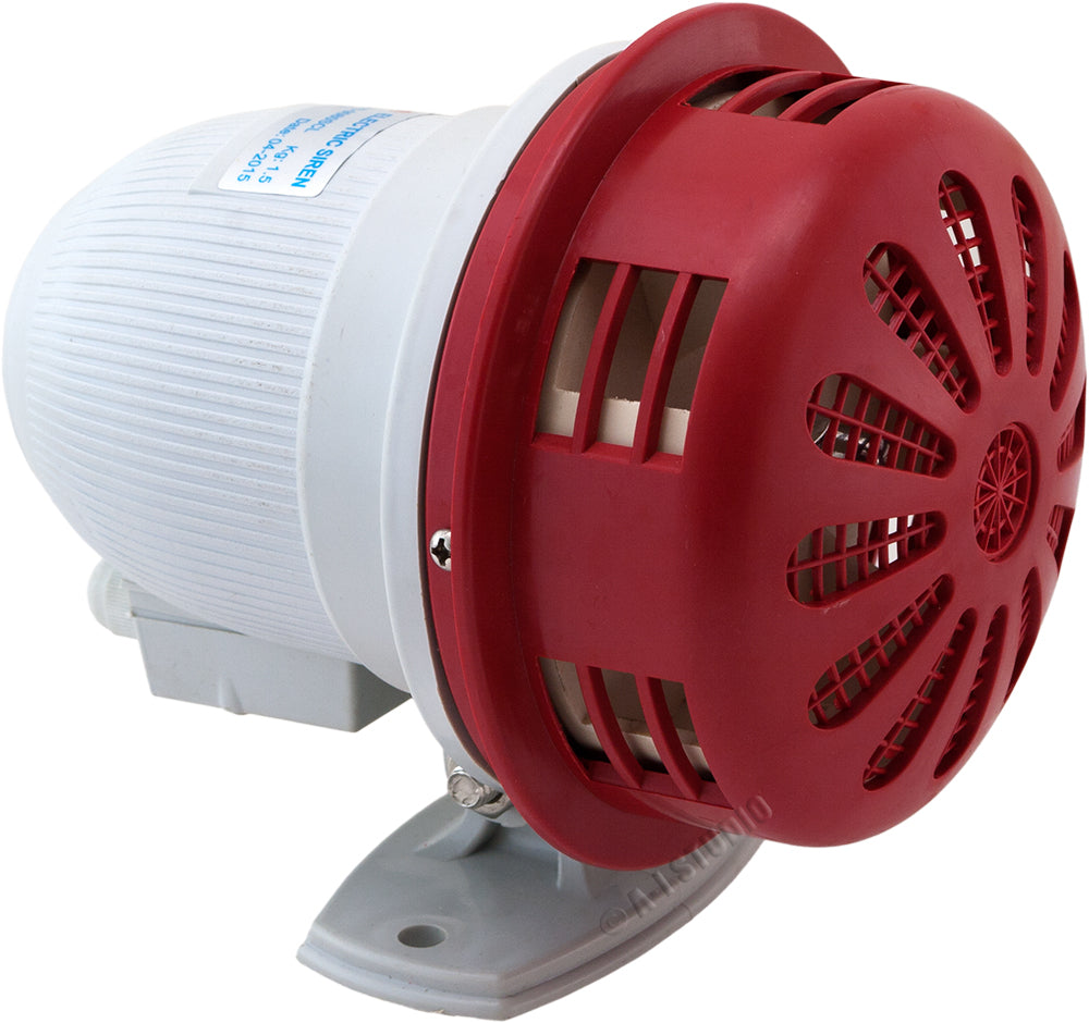 VIXEN HORNS VXS-9080SCL MOTOR DRIVEN ELECTRIC SIREN RED/GRAY image 0
