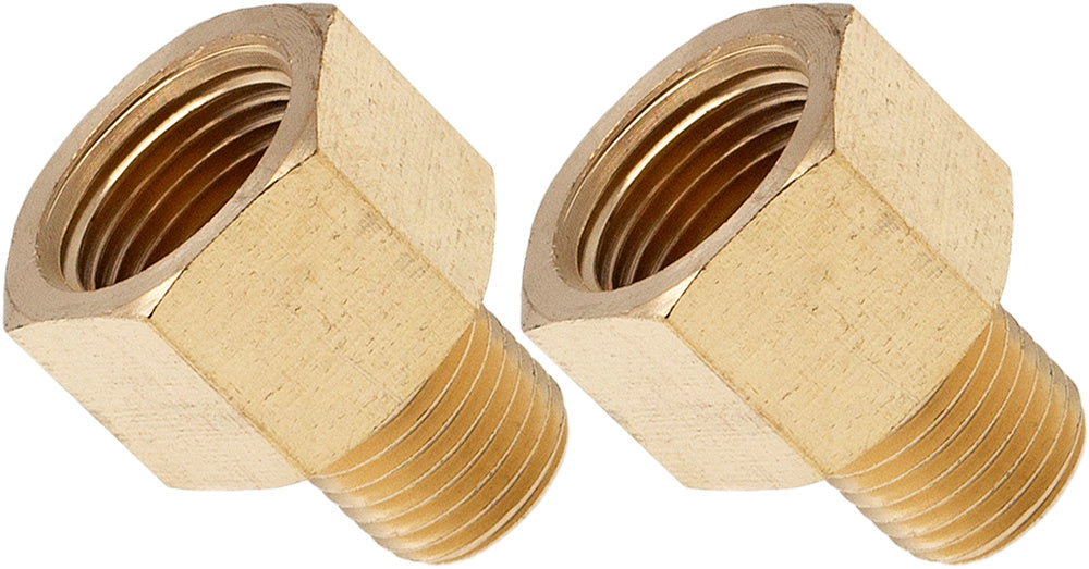 VIXEN HORNS VXA1438-2 1/4" NPT MALE TO 3/8" NPT FEMALE BRASS THREAD EXPANDER FITTING (2 PACK) image 0