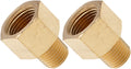 VIXEN HORNS VXA1438-2 1/4" NPT MALE TO 3/8" NPT FEMALE BRASS THREAD EXPANDER FITTING (2 PACK) image 0