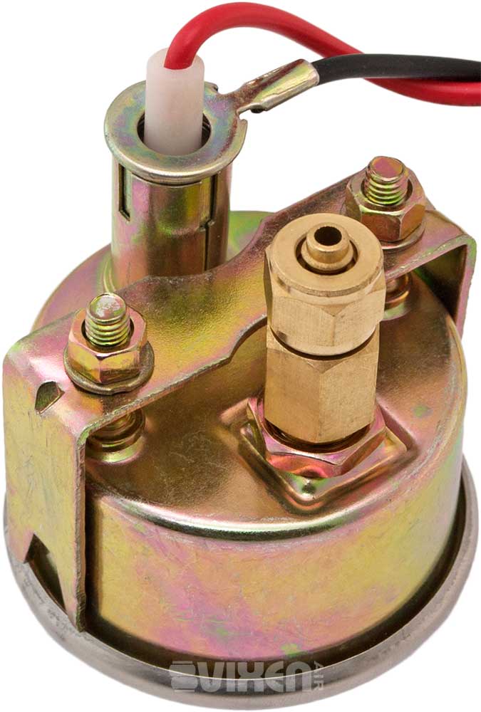 VIXEN AIR VXF1GP1RKW 2″ SINGLE NEEDLE AIR PRESSURE GAUGE METAL DASH PANEL WITH ONE SWITCH WHITE image 3