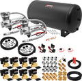 VIXEN AIR VXX1209H/4863DC AIR SUSPENSION KIT FOR TRUCK/CAR BAG/AIR RIDE/SPRING. ON BOARD SYSTEM, DUAL 200PSI COMPRESSOR, 6 GALLON TANK image 0