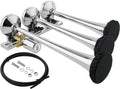 VIXEN HORNS VXH3118/P TRIPLE TRUMPET TRAIN AIR HORN WITH COVERS CHROME PLATED image 0