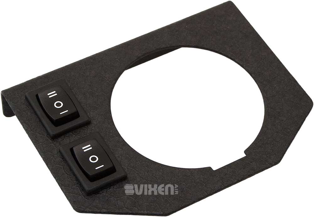 VIXEN AIR VXF1GP2RKB 2″ DUAL NEEDLE AIR PRESSURE GAUGE METAL DASH PANEL WITH TWO SWITCHES BLACK image 5