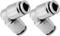 VIXEN AIR VXA8114-2 PUSH TO CONNECT (PTC) UNION ELBOW PNEUMATIC FITTING FOR 1/4" OD HOSES (2 PACK) image 0